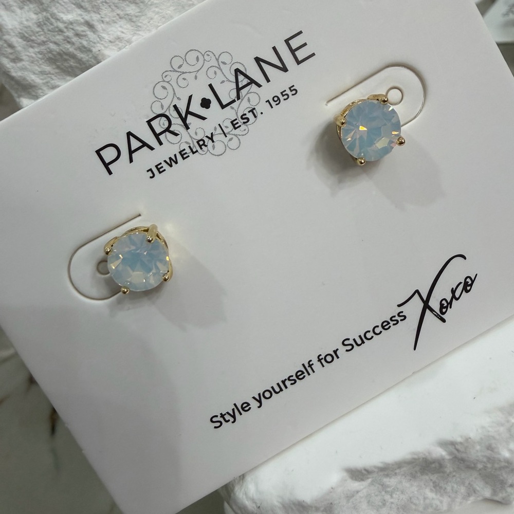 Park Lane Womens Impression Opalescent Gold Statement Earrings NIB - Picture 2 of 3
